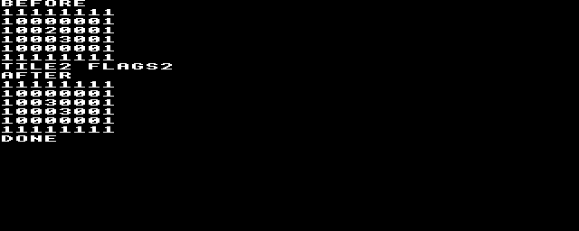 The maintained caller running through the machine’s stock BASIC ROM.