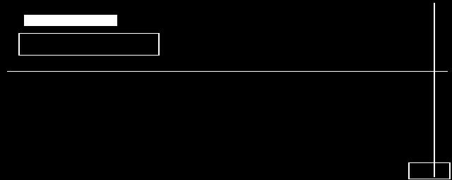 Native Acorn Electron MODE 4 output showing filled and outlined rectangles, horizontal spans and a vertical edge