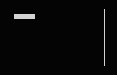Native Atari 5200 output showing filled and outlined boxes and spans