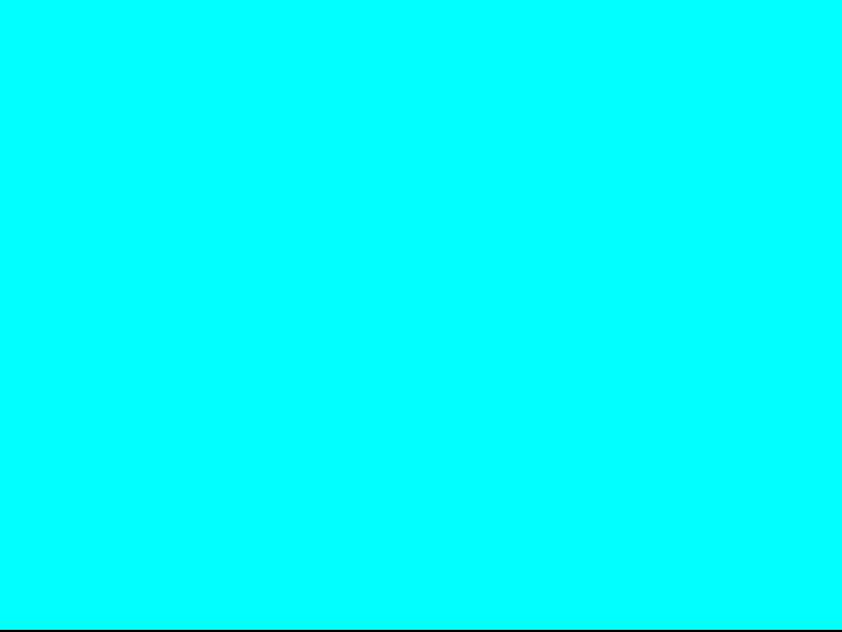 The Amiga screen filled with cyan.