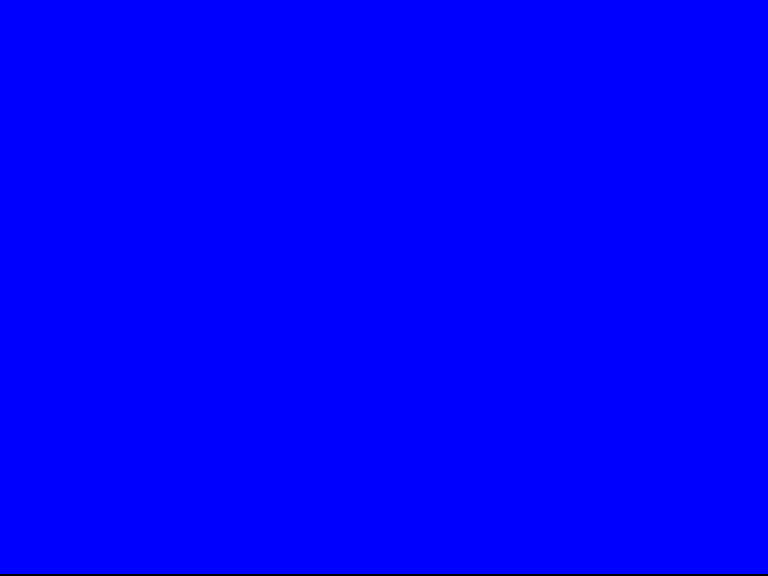 The Amiga screen filled with solid blue.