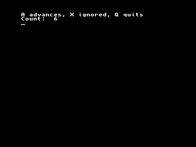 The native custom caller shows 6 after two accepted commands with a step of 3.