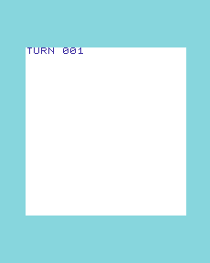 VIC-20 faulty assembly caller showing TURN 001 after its second A.