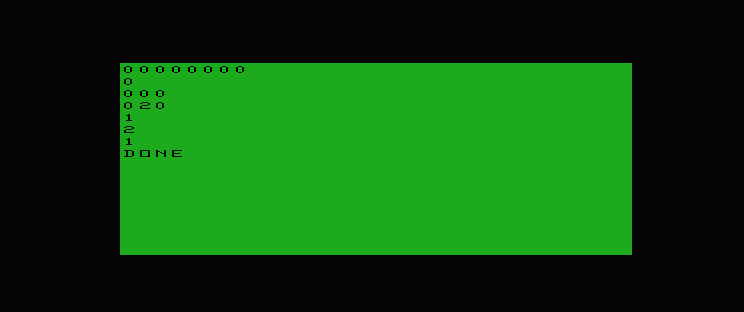 Native diagnostic: rejected requests return 0, followed by the accepted three-by-two and one-cell regions. The later 1 flags mark successful calls.