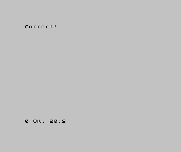 A Spectrum screen showing: Correct!
