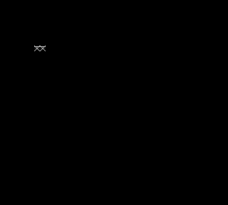Jupiter Ace native output showing two cells using the same replaced character picture