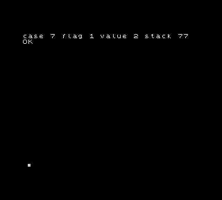 The same completed Ace diagnostic case prints flag one and value two with the faulty stride.