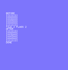 The maintained caller running through the machine’s stock BASIC ROM.
