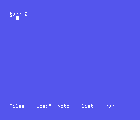 MSX1 native caller after two accepted actions, showing turn two.