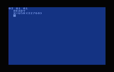 The native caller shows 03 01 01 after one automatic turn.
