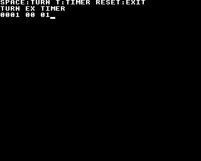 The broken BBC Micro caller stays on turn 0001 with no expiry count; its displayed timer flag is stale at 01.