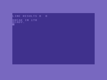 C64 BASIC shows two failed checks from the deliberate caller mistake.