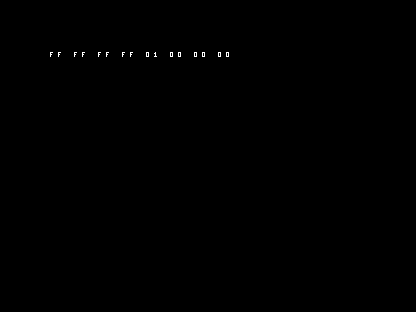 C64 shows the working result FF FF FF FF 01 00 00 00.