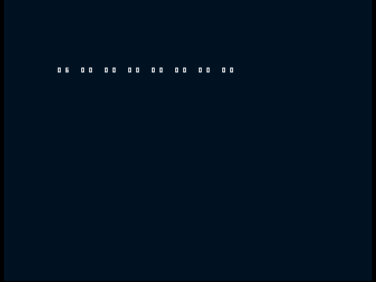 Amiga shows the deliberate error row 06 00 00 00 00 00 00 00.