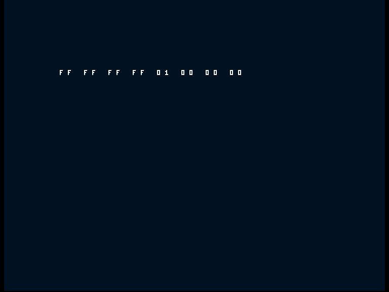 Amiga shows the working result FF FF FF FF 01 00 00 00.