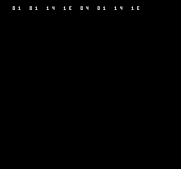 NES shows the working diagnostic row 01 01 14 1E 04 01 14 1E.