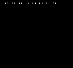 NES shows the deliberate error row 14 00 01 14 09 09 01 00.