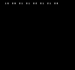 NES shows the working diagnostic row 16 08 01 01 02 01 21 08.