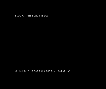 Spectrum BASIC shows two failed checks from the deliberate caller mistake.