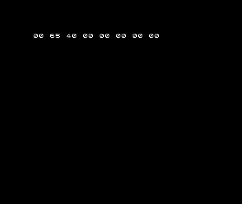 Spectrum shows the working diagnostic row 00 65 40 00 00 00 00 00.