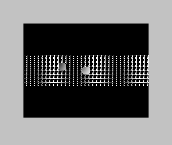 Two masked Spectrum objects over a patterned bitmap band