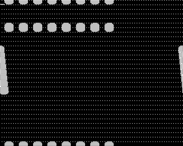 Original bbc sprite gallery with prepared pixel phases on a sparse background grid, including cropped screen edges