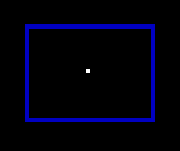 The walled square with a small solid white block in the centre cell.