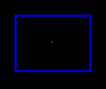 The lamplighter in the centre of the square, red — captured while O is held.