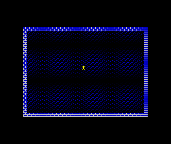 The lamplighter at the centre of the square glowing yellow — captured while O is held.