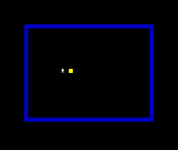 The lamplighter now to the left of the yellow block, which is intact.
