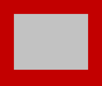 The Spectrum's empty default screen surrounded by a solid red border.