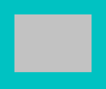 The Spectrum's default screen surrounded by a solid cyan border.