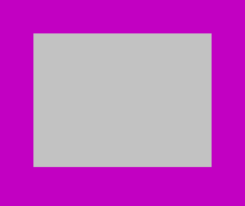 The screen surrounded by a magenta border.