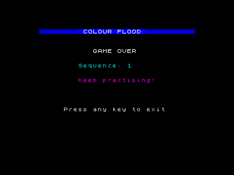 Game over with score and rating