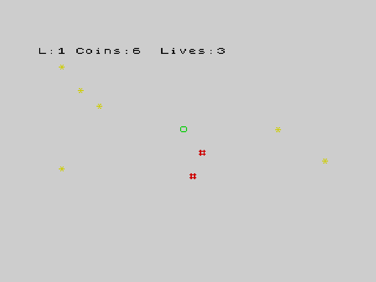 Level 1 with coins and lives display
