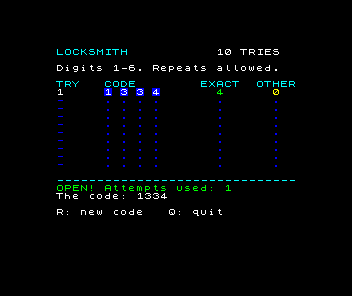 Locksmith running on a ZX Spectrum