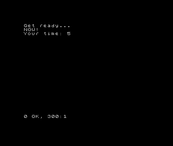 Black ZX Spectrum screen reading Your time: 5