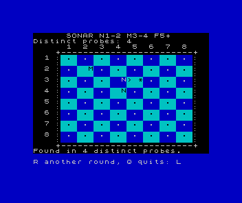 Sonar running on a ZX Spectrum