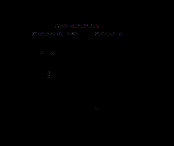 An almost entirely black Spectrum screen. Only scattered lines of pixels from the title and status rows remain.