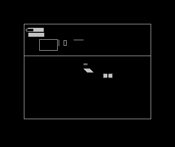 Spectrum 48K output showing filled strips, thin and outlined boxes, bit-phase tests and a full-display border