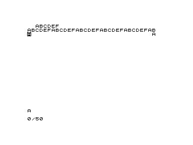 Native ZX81 output from the reusable character-span caller.
