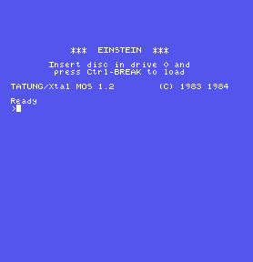 Einstein: The Einstein switched on, running its own firmware in our emulator.